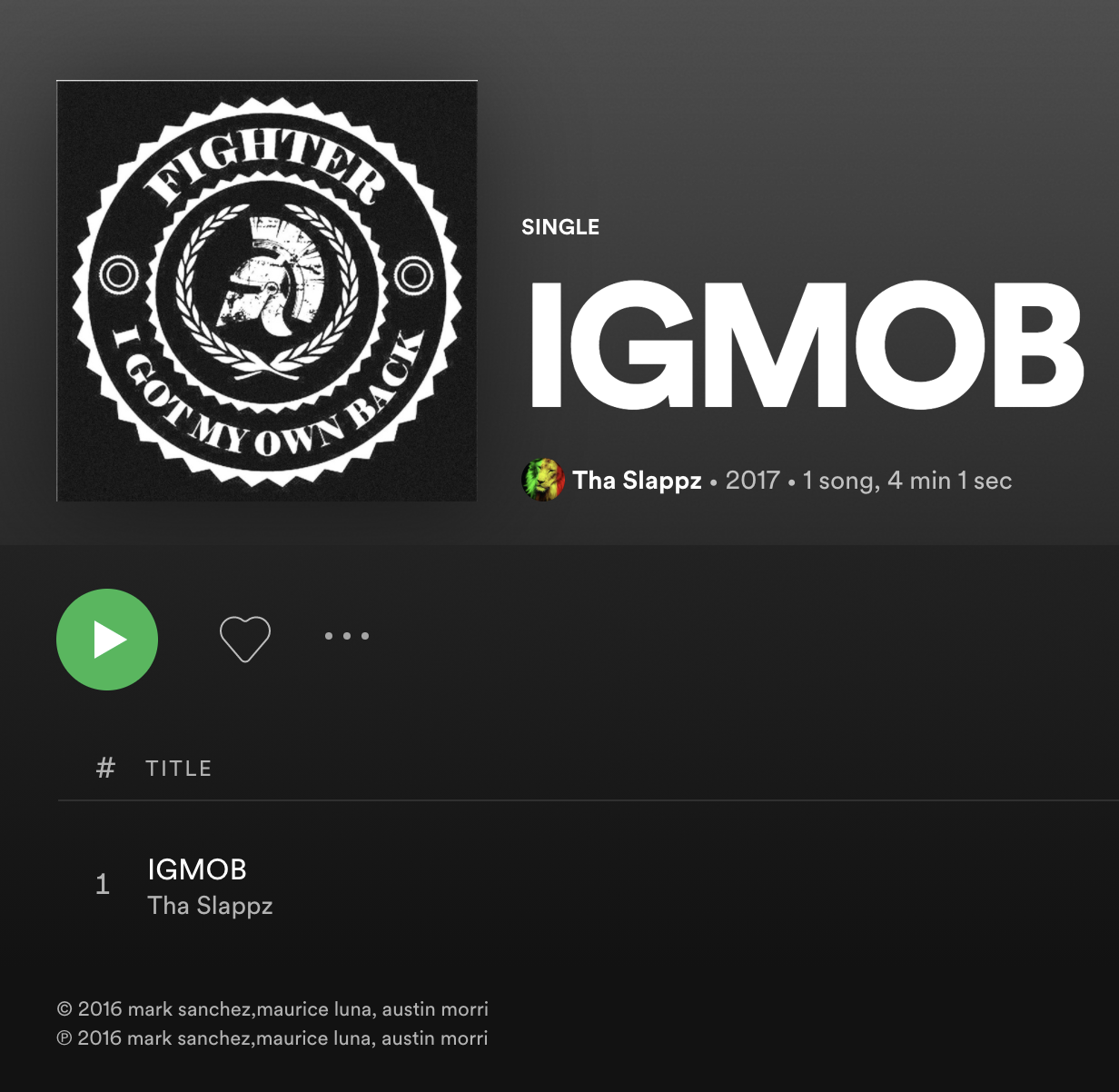 IGMOB official song created by THA SLAPPZ for the worlds number 1 boxing designer