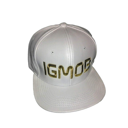 igmob white leather hat
